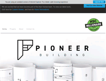 Tablet Screenshot of pioneerbuildinginc.com